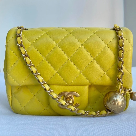 Authentic Chanel CoCo Crush Mini Bag Yellow - Picture 2 of 16